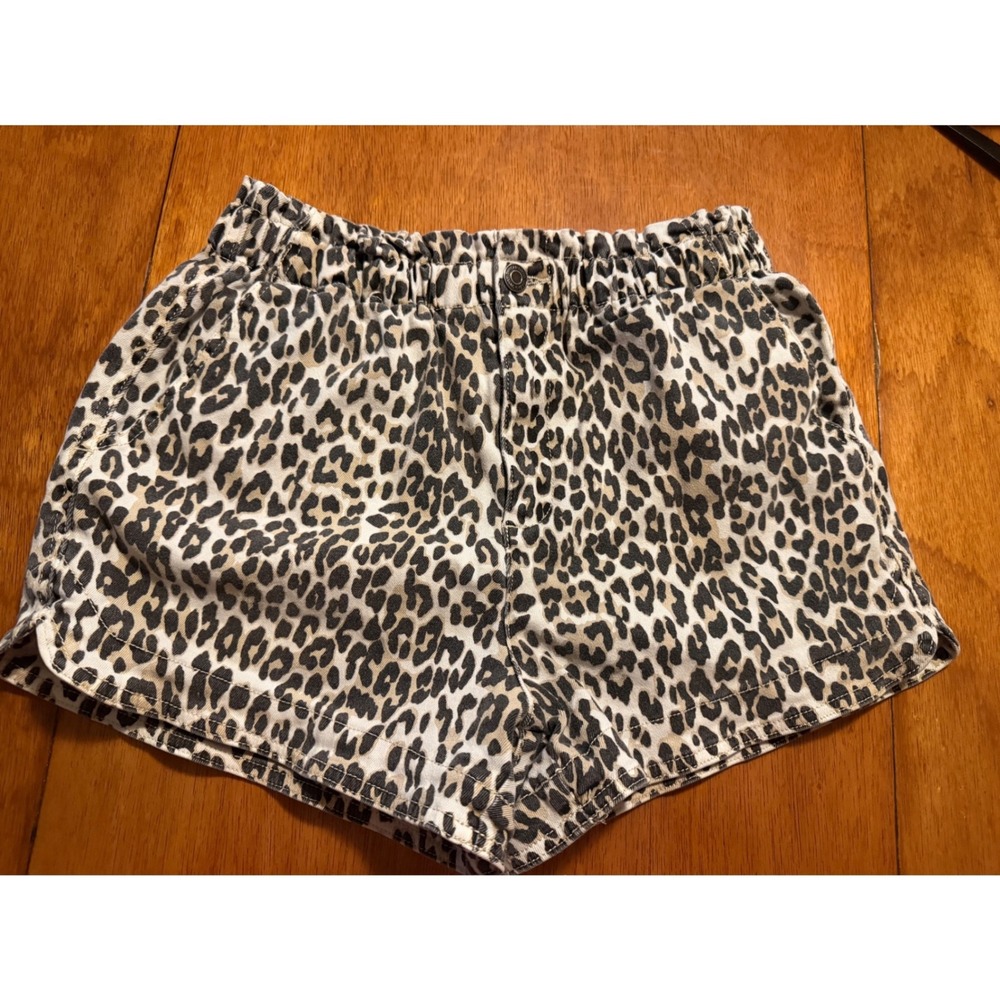 Thread & Supply Leopard Print Cotton Shorts Golden Jaguar B171DNTS Womens Medium